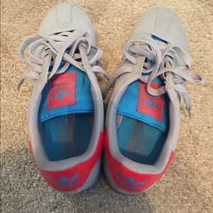 Adidas Somas Grey Blue Orange Size 9.5